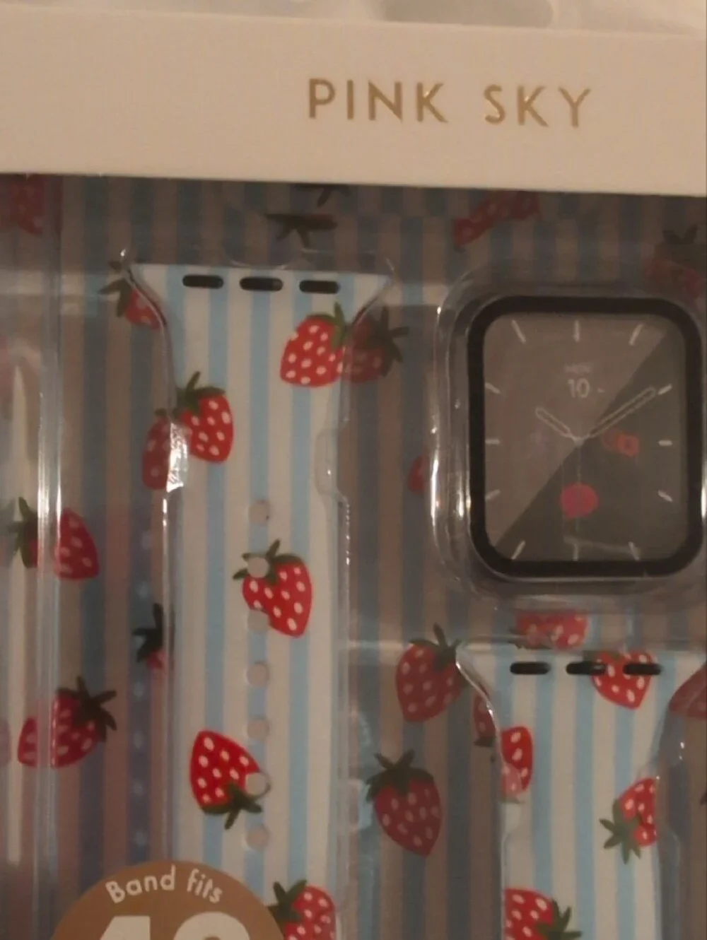 Pink Sky Strawberry Silicone Watch Band for 42mm Apple Watch